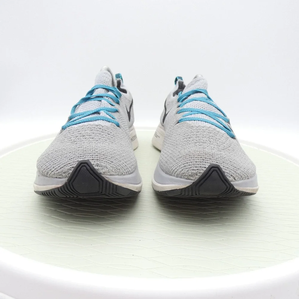 Nike Zoom Fly Flyknit Wolf Grey Blue Orbit Running Shoes AR4561-004 Mens 10.5